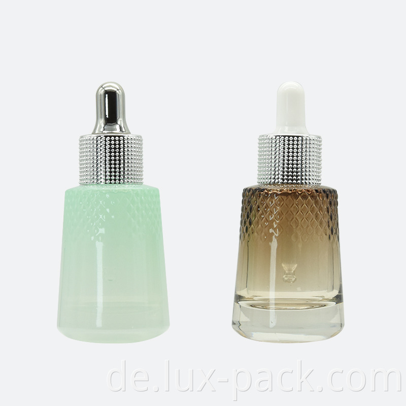 5 ml 30 ml 50 ml Bernsteinrunde Glasskosmetik Essentielle Hautpflegeölflasche mit Tropfen